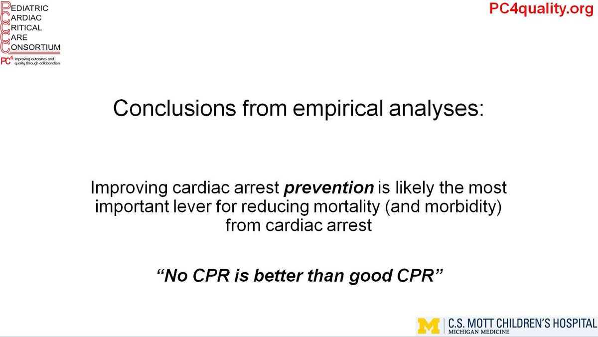 . @MGaies shared our @pc4quality experience with integrating #QI with research at #PCCC18 today. No #CPR is better than good CPR!  #CardiacArrestPrevention #PedsCICU #PedsICU #PedsCardiology @MottDocs
