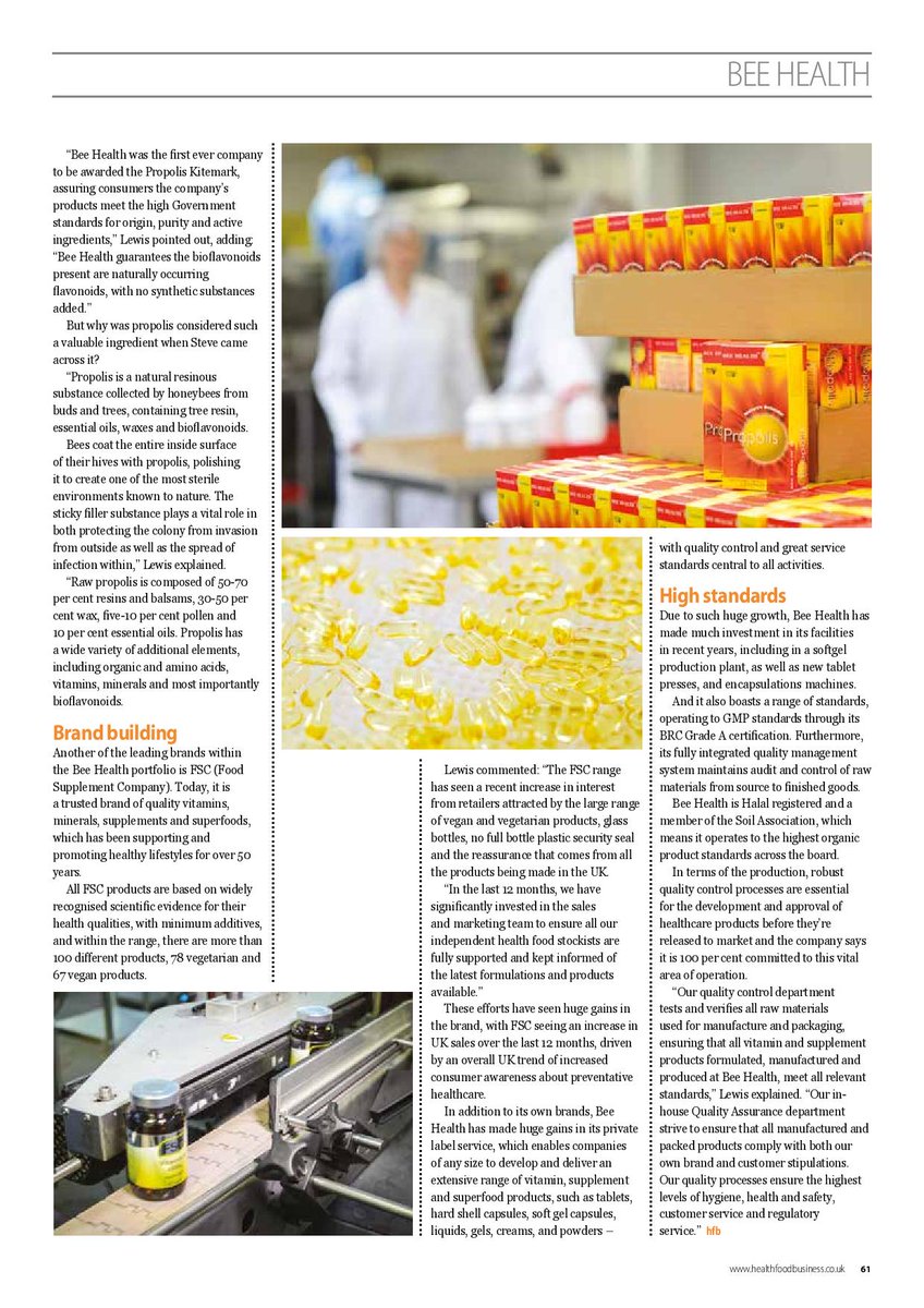 Great profile of us in this month's <a href="/HFBmagazine/">Health Food Business</a> #ManufacturingUK