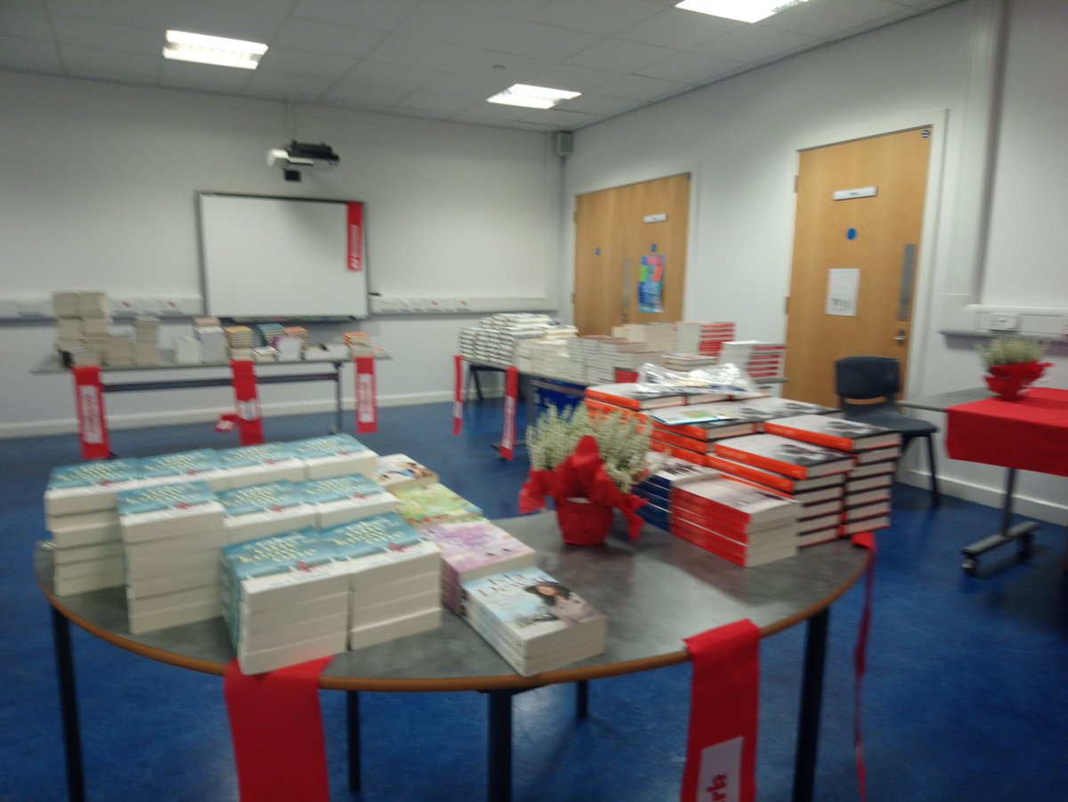 bookmarkblair's tweet photo. Bookshop looking fantastic with lots of great reads to purchase. @Wstones_Perth #Bookmark18 #PaintItRed https://t.co/6xFxRlLF6T