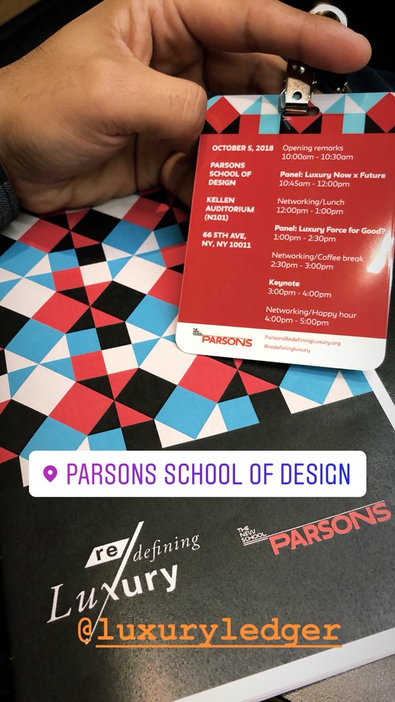 Kicking off Redefining Luxury conference at Parsons School of Design in New York City! #redefiningluxury