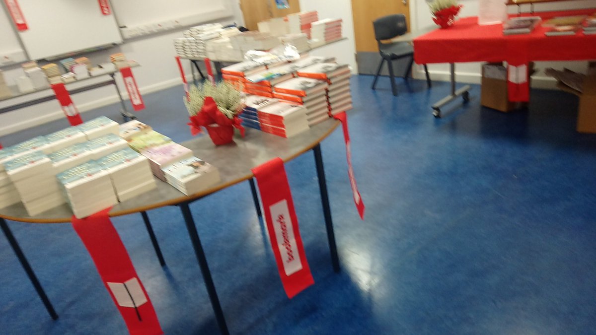 bookmarkblair's tweet photo. Bookshop looking fantastic with lots of great reads to purchase. @Wstones_Perth #Bookmark18 #PaintItRed https://t.co/6xFxRlLF6T