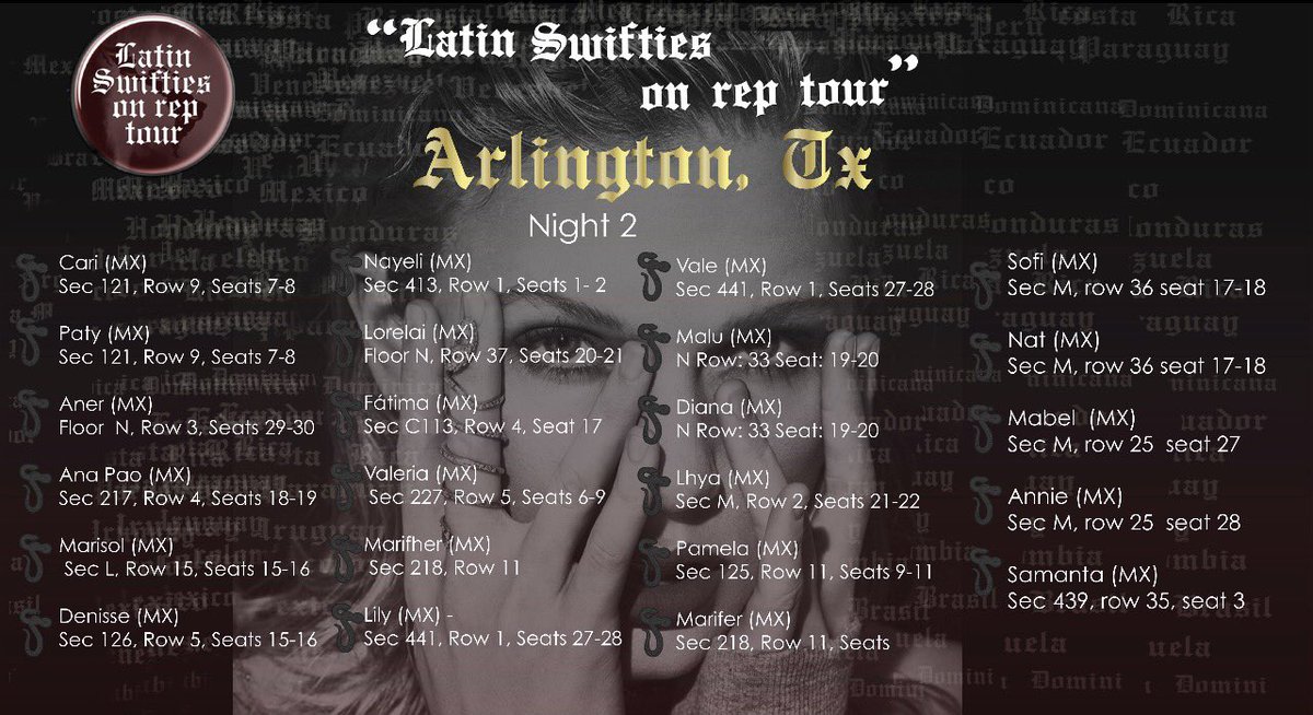 latinslovertour's tweet image. These are the Latin American Swifties who are flying from their countries for #repTourArlington night 2💕🤩✈️

Please help them get noticed tagging @taylorswift13 &amp;amp; @taylornation13 #LatinSwiftiesOnRepTour #LatinSwiftieOfTheDay 🇲🇽 @shatterswift @SWlFTASTIC @t4ylorswift89