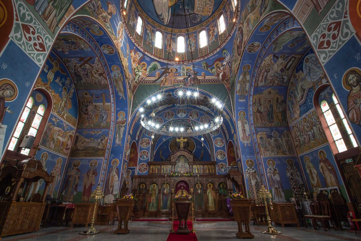 richardpfranks's tweet photo. Nice to get back to the Serbian Orthodox Church @LazaricaChurch in Bournville today. Had a chat with Father Nenad for a @CultureTrip feature on their 50th anniversary and managed to get some photos of the empty church, which was impossible during @BHeritageWeek 😂 
 
#Birmingham https://t.co/2risZII0Wb