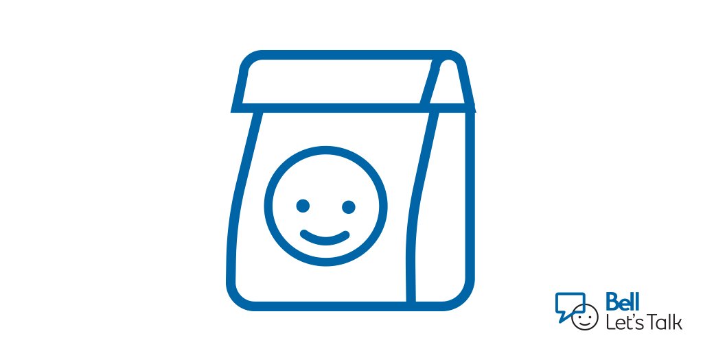 Got an hour to eat? Take a minute to tweet! Join the conversation today by tweeting or retweeting using #BellLetsTalk and Bell will donate 5¢ to mental health initiatives in Canada.