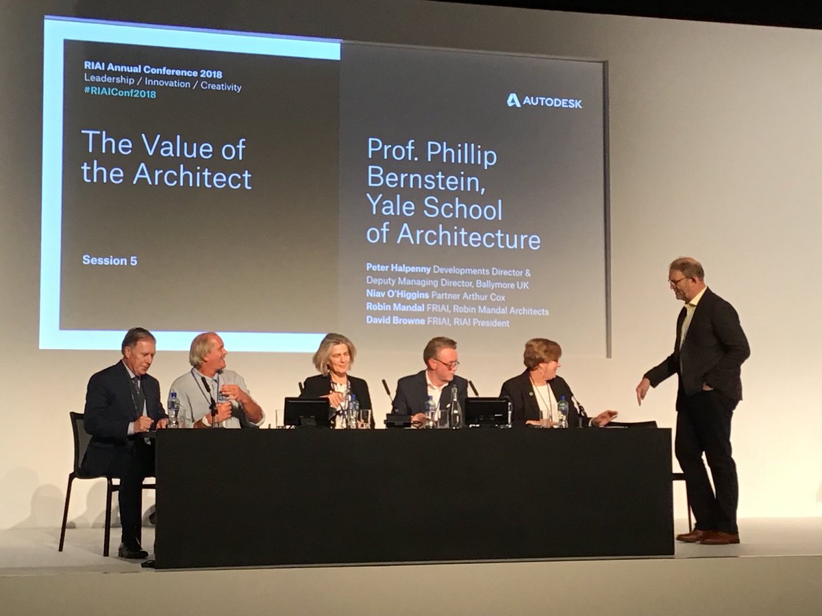 AlanJonesFRIBA's tweet photo. “Architects understanding business principles would be a real help for us as a client” Developer panel member reflects on his experience of value of the architect @RIAIOnline conference. https://t.co/gKPwJAzibV