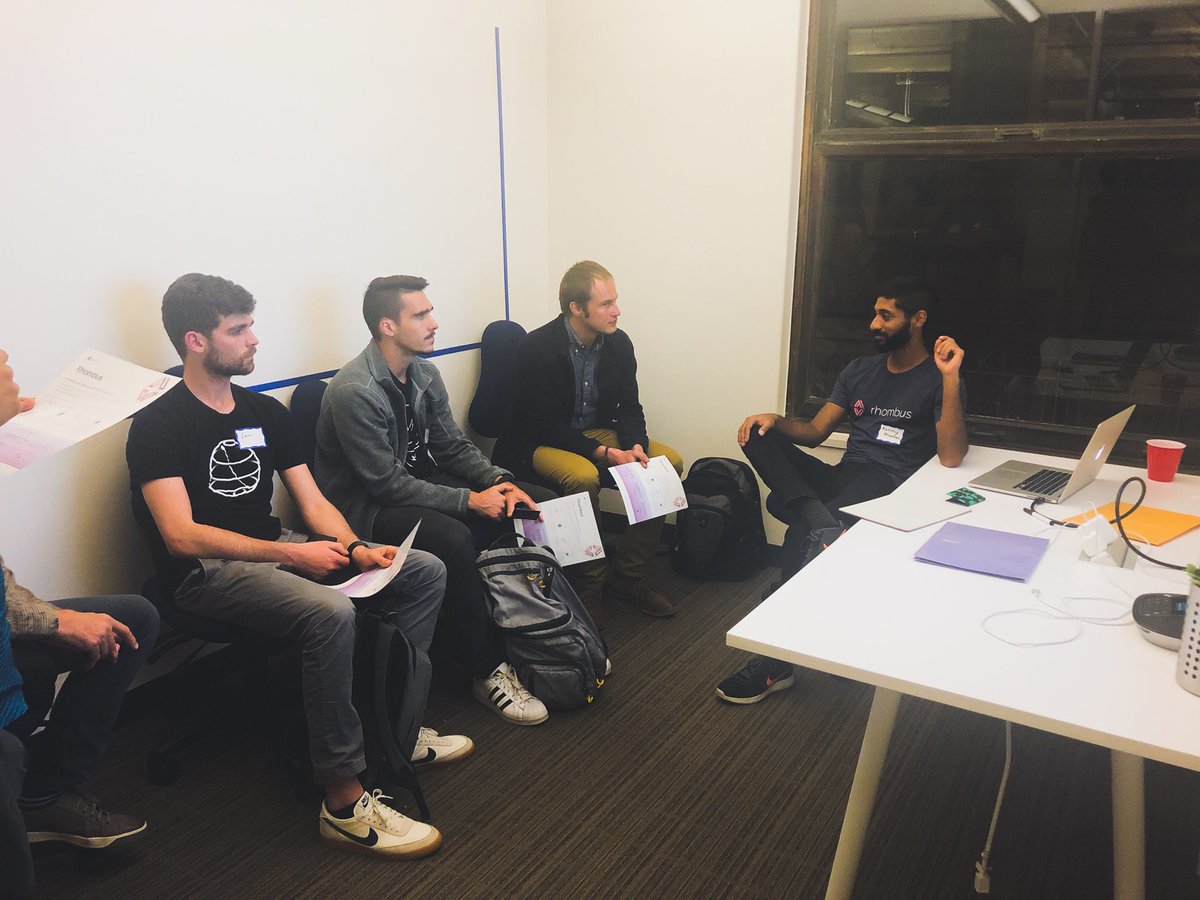 Consensys's tweet photo. Celebrated the new #ConsenSysSF space with lightning talks from @ethBounties, @GetGitcoin, @metamask_io,@LinniaProject, @kauri_io, @RhombusNet, and @TruSetData. Our space may be bare for now, but ideas fill rooms💡 #ETHSF #SFBlockchainWeek https://t.co/Y9qoOIIkOC