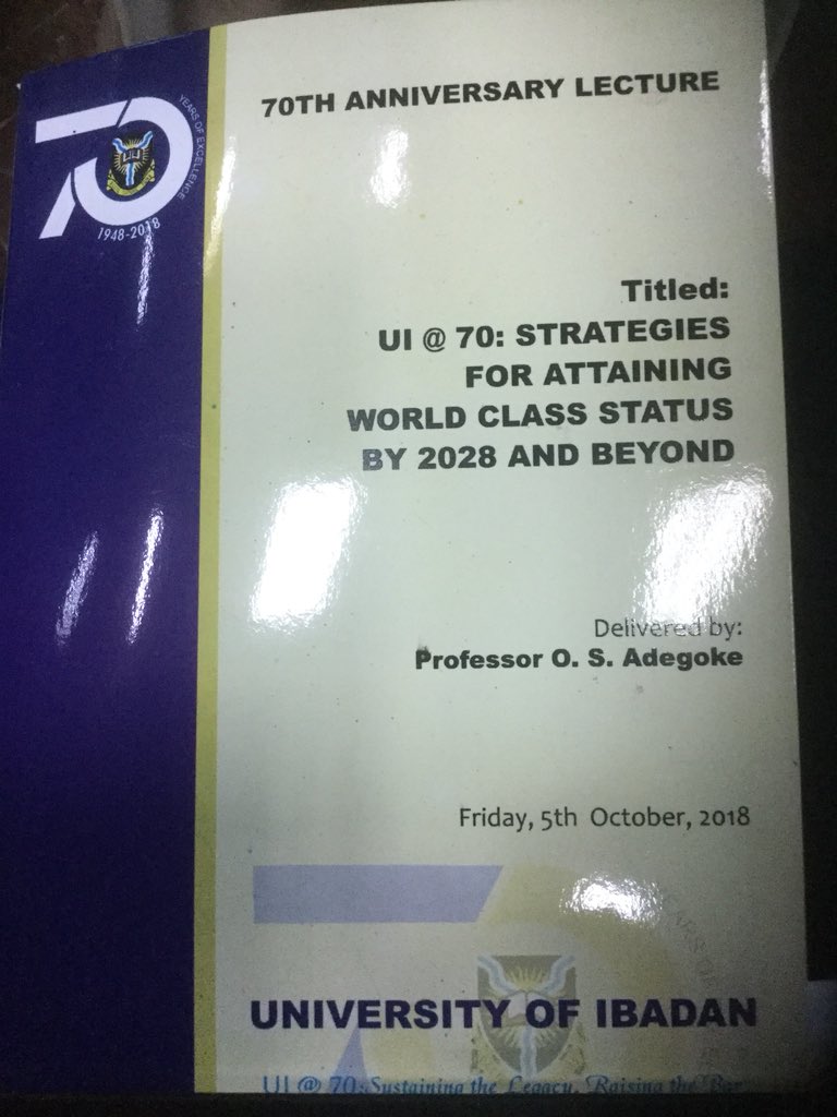 iruka_okeke's tweet photo. Everyone’s congregating #Trenchard Hall where Prof Oluwafeyisola Adegoke FAS, @UniIbadan and @UCBerkeley alum is about to deliver the @UniIbadan #70thAnniversaryUI lecture ‘#UIat70 : Strategies for attaining #WorldClass status by 2028 and beyond’ https://t.co/h9FcEPegvV