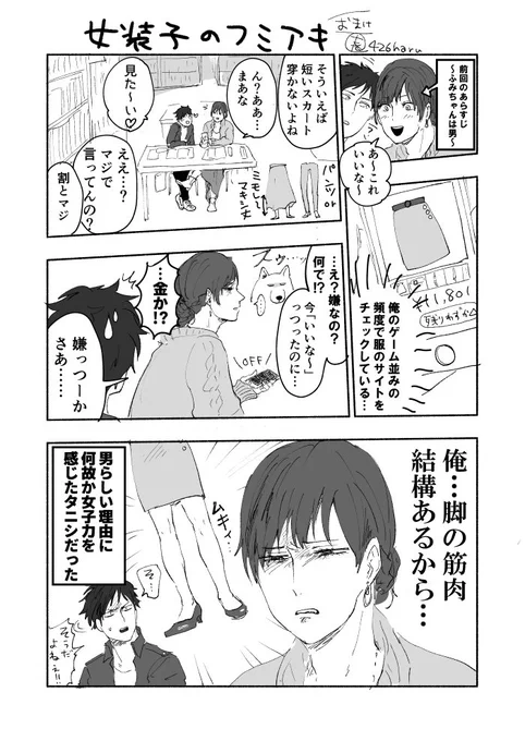 女装子のふみちゃんおまけ
ストーリー続いてないけど前の奴見た方が分かりやすいです 