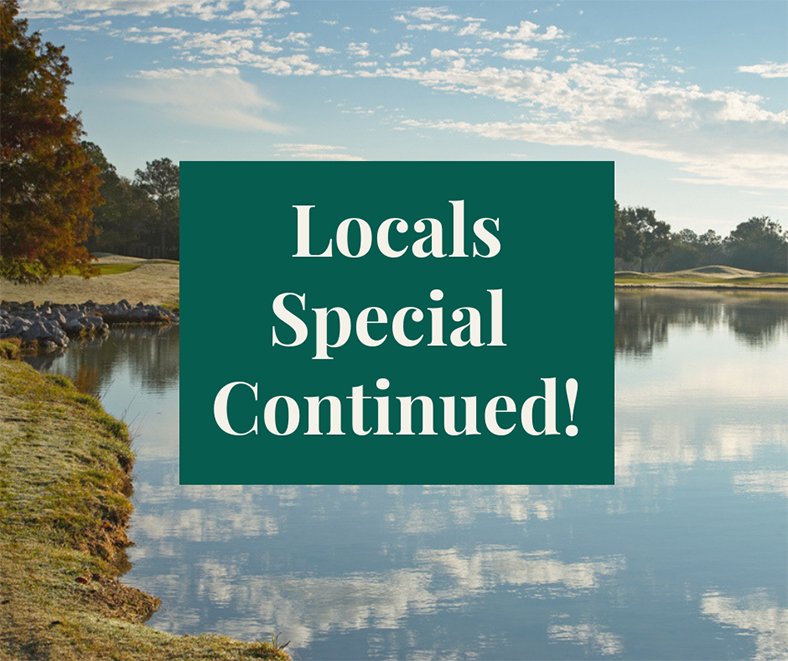 CraftFarms's tweet photo. We're extending our locals special through October! Join us every Saturday and Sunday after 9am to play for $39! Must present valid ID proving permanent residence in Baldwin, Escambia, or Mobile County. Call 251-968-3002 to book your round this weekend. https://t.co/q5MQTFGAAy