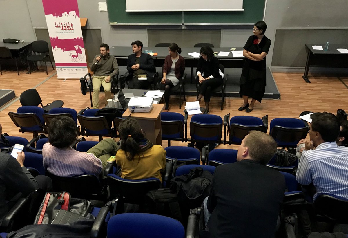 A wrap-up in a couple of words about a very interesting last panel: building trust and small objects through participation in Cluj, Timișoara and Chișinău. #urbedulive