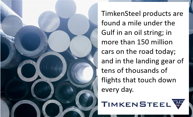 TimkenSteel's tweet photo. DYK: TimkenSteel products are found a mile under the Gulf in an oil string; in >150 million cars on the road today; and in the landing gear of tens of thousands of flights that touch down every day. 
#ProudtobeTimkenSteel #ExperienceTimkenSteel #SBQ #MFGDay18 https://t.co/oFQ0LNb6hb