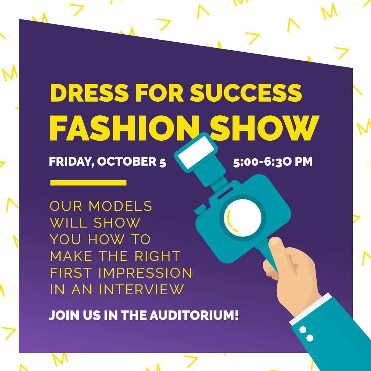 AMA_OU's tweet image. IT'S OUR GRAND FINALE TO MARKETING WEEK! Please come to the 242 Elliot Hall Auditorium for the Dress For Success Fashion Show! Enjoy some FREE PIZZA as well as tips to dress properly for the job interview! See you all at 5!😍