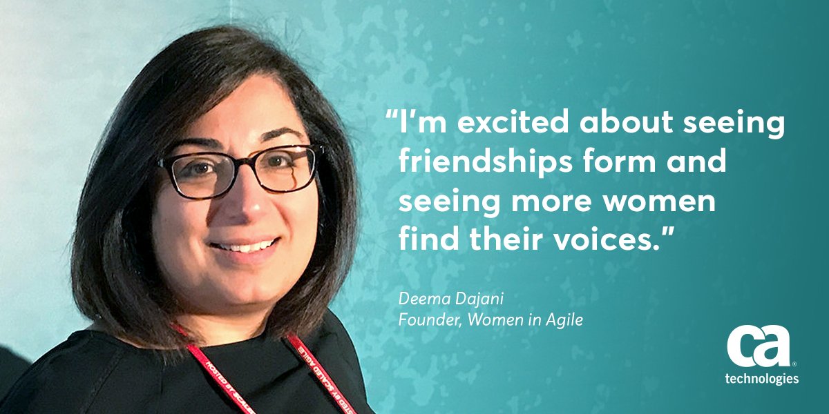 Women, empowered by women. 

See how <a href="/womeninagileorg/">WomenInAgile</a> founder <a href="/ddajani/">deema dajani</a> is making the #agile community more inclusive: cainc.to/aol9wF