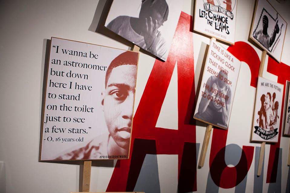 ART180's tweet photo. That time the chief of police came by to see the exhibit...and was so blown away that he recommitted to ensuring that his officers & recruits went thrgh the #PerformingStatistics trainings...all part of r team's work 2 dismantle the school-to-prison pipeline. Opens tonight @ 6pm! https://t.co/sskbHSHrdm
