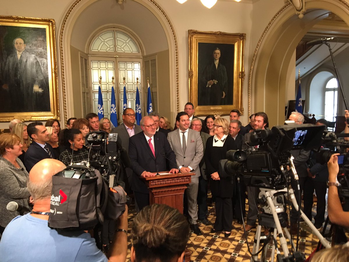 NOUVEAU: Le député <a href="/Guy0uellette/">Guy Ouellette</a> est exclu du caucus du #PLQ et <a href="/PierreArcand/">Pierre Arcand</a> devient chef par intérim du <a href="/LiberalQuebec/">Parti libéral du Québec</a> #polqc #assnat