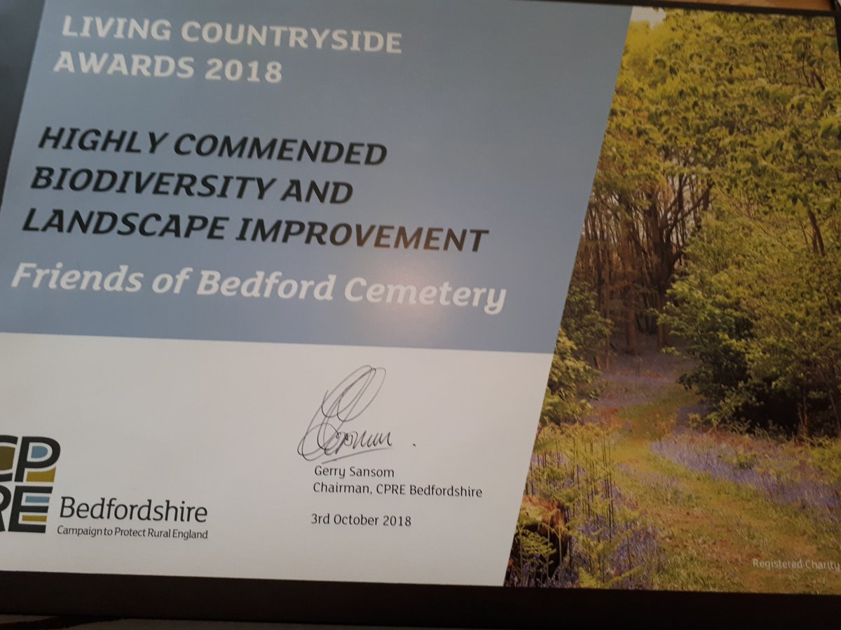 We were delighted to be a part of the @CPREBeds Living Countryside Awards and even more delighted to WIN Highly Commended in the Biodiversity and Landscape Improvement category