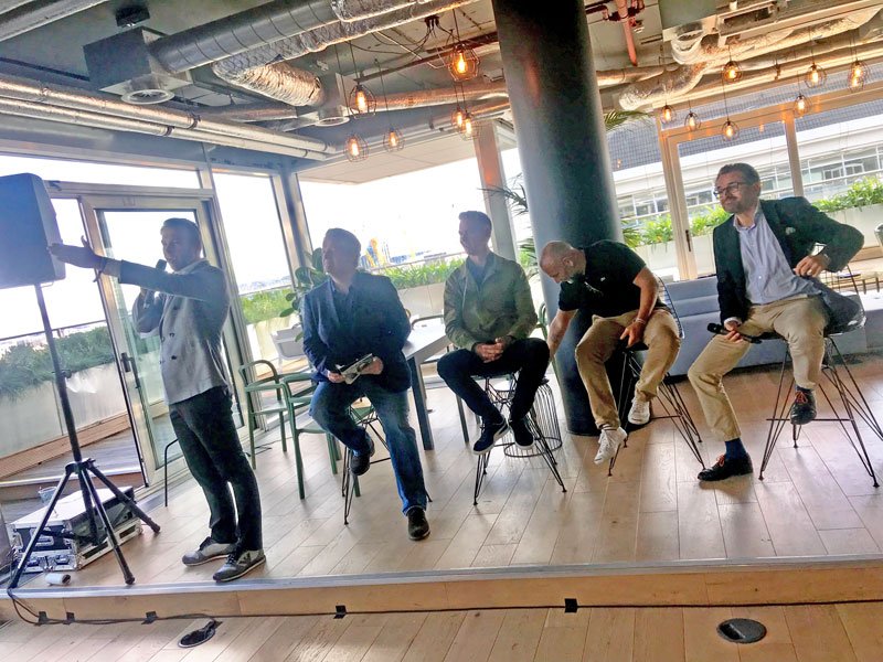 Throwback to one week ago at #CourierLive! <a href="/CBRE_UK/">CBRE UK</a>'s <a href="/danhanmer/">Dan Hanmer</a> points to the future of London's offices at the <a href="/RepublicLDN/">Republic</a> launch, while <a href="/robert_wols/">Robert Wolstenholme</a> <a href="/TrilogyProperty/">Trilogy Real Estate</a> @StudioRHE <a href="/scottkingstudio/">Scott King</a> and <a href="/lebara/">Lebara UK</a> look on... #startup #londontech #futureoffice #shifteast #london