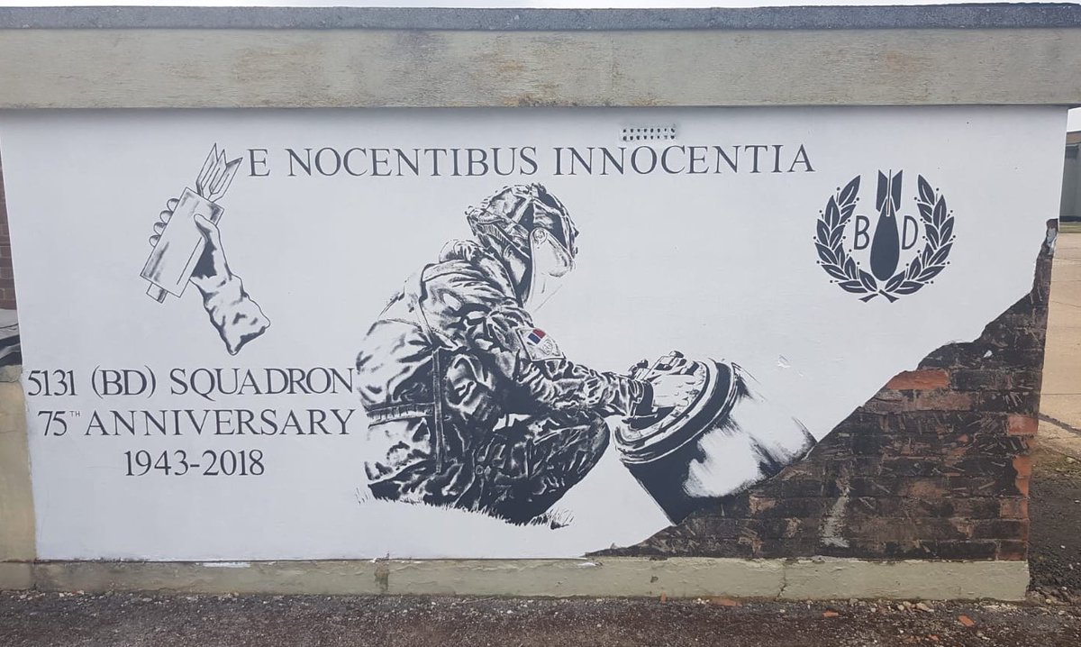 RAF_EOD's tweet photo. The team are in awe of @Markrunsnflys art work commemorating #harmfulharmless sqn 75th year

I think you’ll all agree it’s a fantastic piece for all sqn members to see everytime they come home 👍

Thank you Mark 👏👏👏 https://t.co/an2IMOPo8U