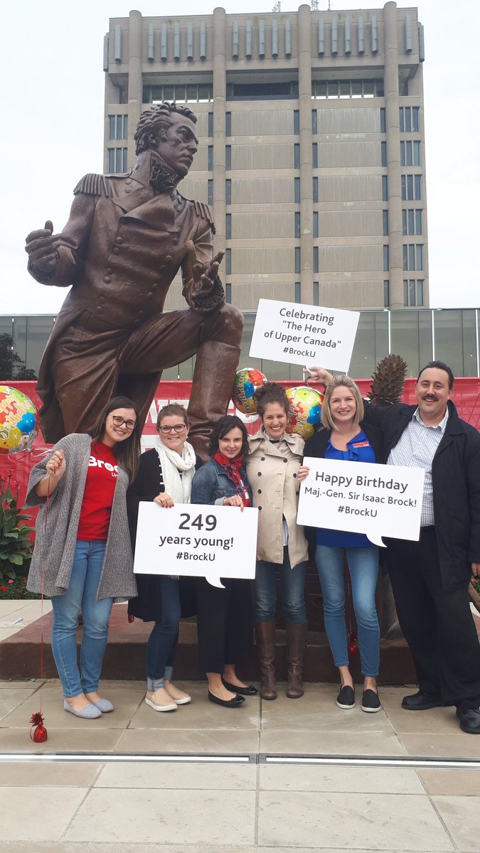 AndrewBassCDP's tweet photo. #BrockCCEE Celebrating #SirIssacBrock Birthday today #249years with @BrockUniversity @BrockCoop @GoodmanSchool @BrockCareerZone https://t.co/MttTPBUhMx