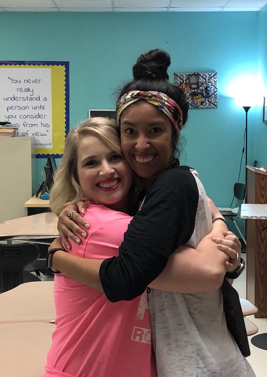 This angel came to see me today and lit up my world! My students for sure thought I was crazy the way I squealed when I saw her. <a href="/XimenaMB17/">Ximena Martinez</a> you sure know how to make someone’s day! I can’t wait to visit you in your classroom someday! #RCISDJOY #mywhy