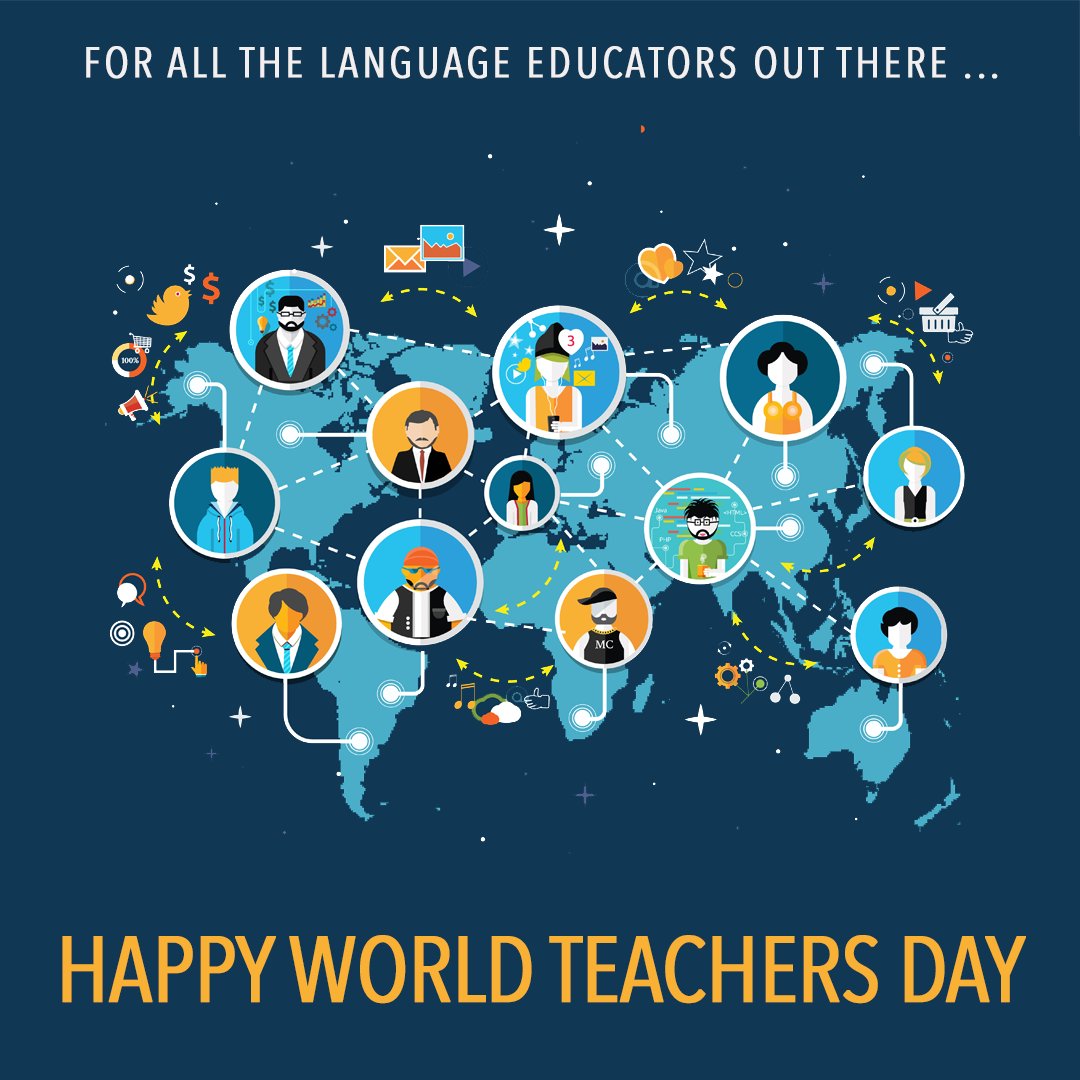actfl's tweet image. From all of us at ACTFL - Happy World Teachers Day! #worldteachersday #internationalteachersday #languageeducators #educators #teachers #langchat