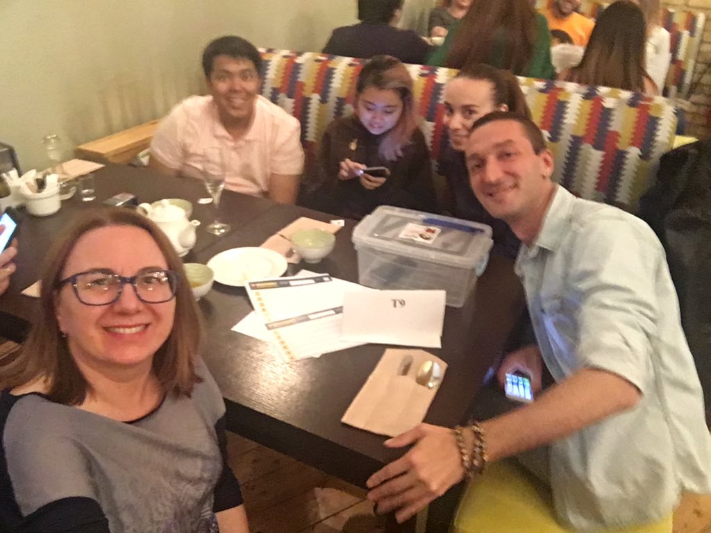 GosiaBlachowska's tweet photo. Evening might be very surprising sometimes while instead of drinking coffee in Almaty with friend from Poland you finish on journalists’ party playing #BrainBoy in Russian #lookingforconsumerinsight everywhere #RTCFellow https://t.co/PjDZrnE9sK