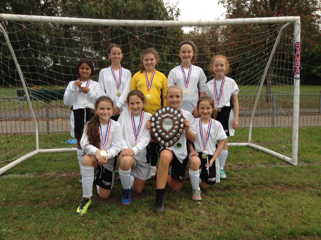 Winners of the 7 a-side tournament. Some scintillating football on display #thesegirlscanplay!