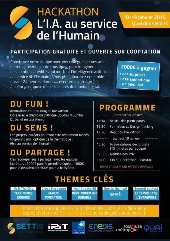 DorayLoic's tweet photo. SETTIS fait son HACKATHON sur l'I.A. au service de l'Humain!!!! https://t.co/2NEOjRWRK1