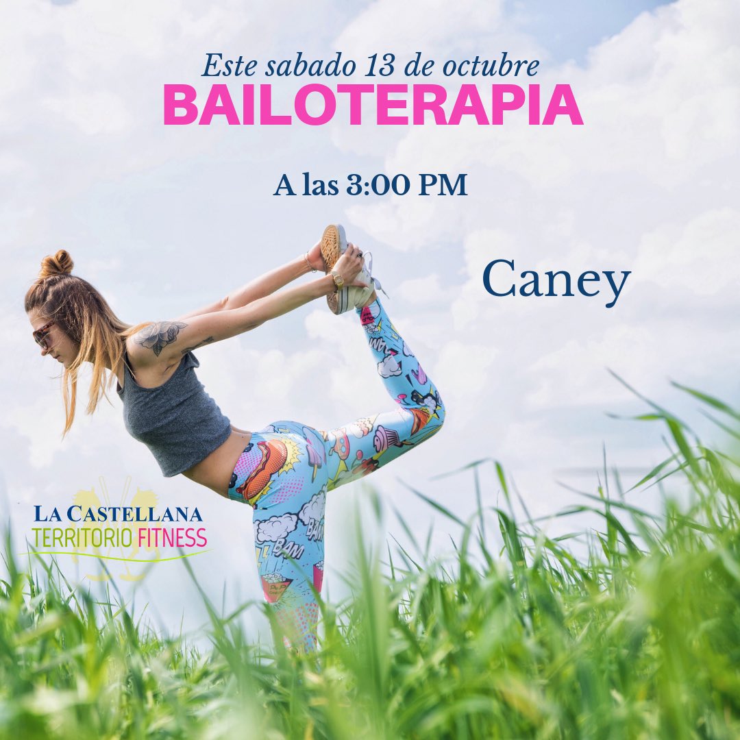 Hagamos ejercicio este 13 de octubre como más nos gusta, ¡Con amigos! 💃🏽 No te pierdas la bailoterapia con @leandraelisa14 en el Caney a las 3:00 pm ⏱ •
#CastellanaFitness #ejercicio #SanCristobal #Tachira #fitness #active #actividades
