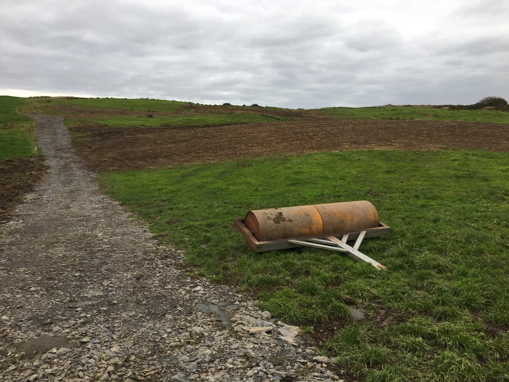 AidanAidanmc's tweet photo. Well that didn’t turn out too bad! 
Lump of rock gone ✅
New piece of road made ✅
Field drained ✅
#threebirdsonestone https://t.co/Mp6uy3vicb