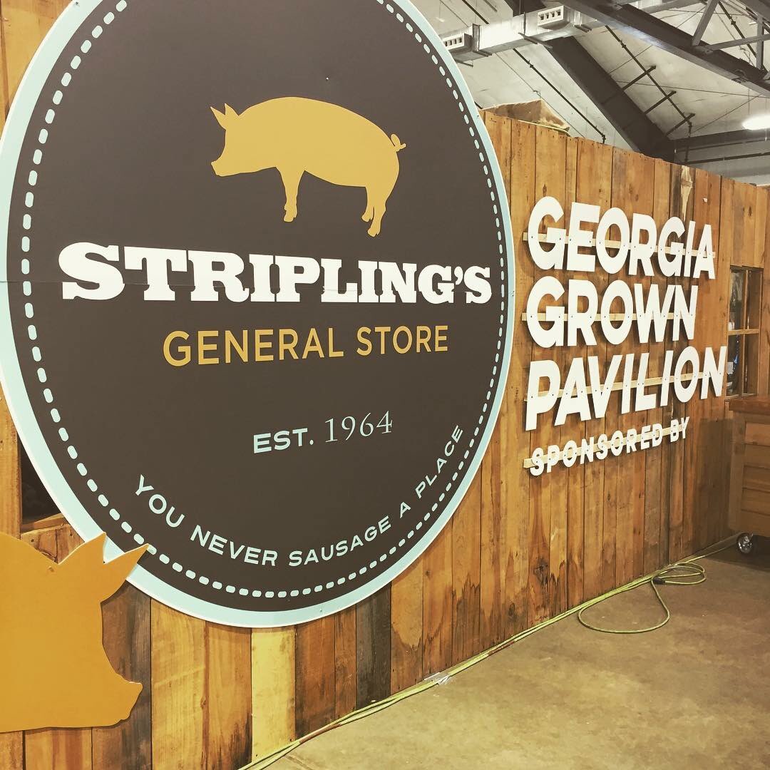 GeorgiaGrown's tweet photo. Have you visited the Georgia Grown Pavilion sponsored by Striplings General Store. The store is featuring all sorts of goodies from our #GeorgiaGrown members! #ggatthefair #GeorgiaNationalFair #gnfpride https://t.co/BuyNIhGy7e