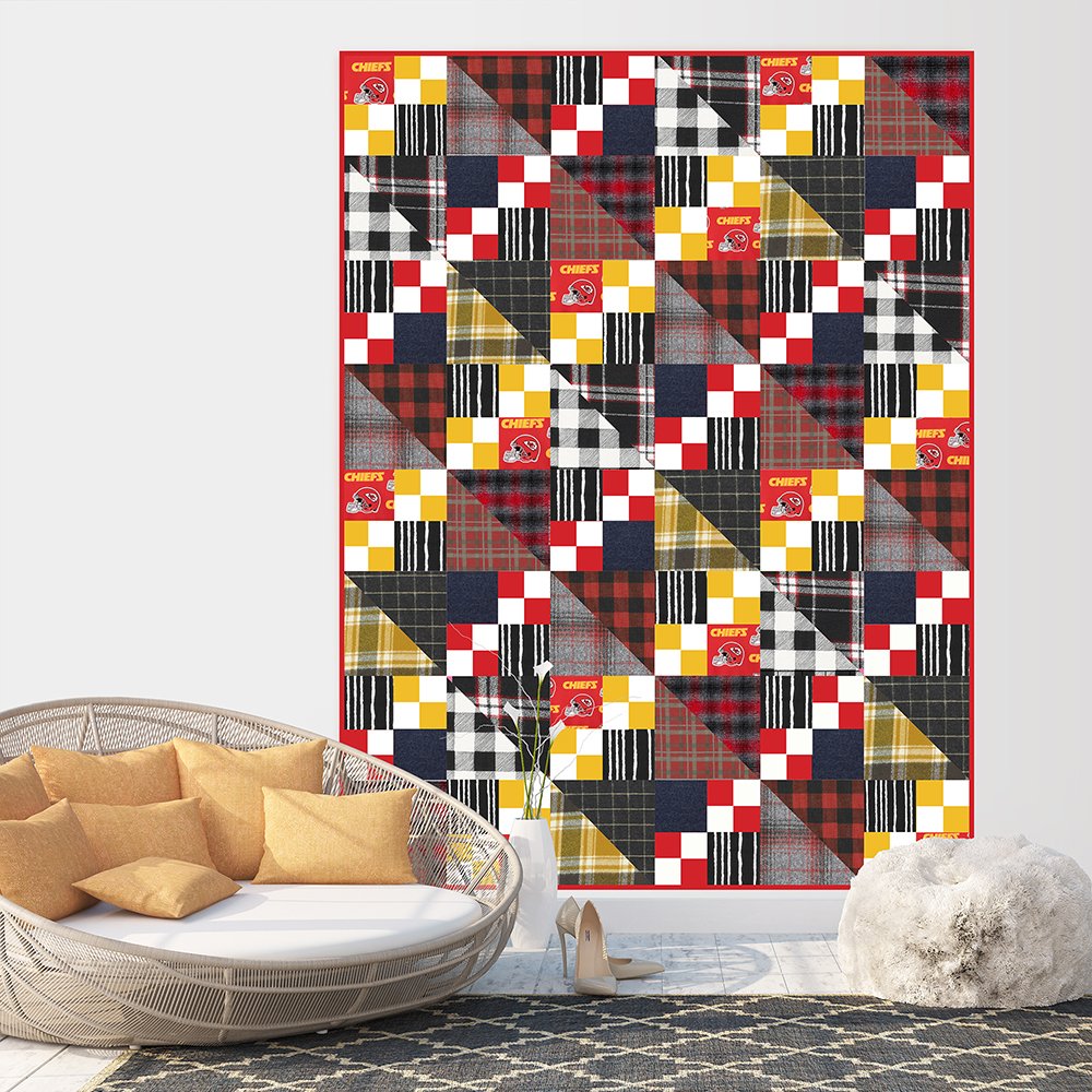 CManningArt's tweet photo. Happy Friday! Check out this quilt design using plaids, denims and NFL fabric! Go Chiefs! My blog post today has details how I updated my Soirée quilt pattern. Free when you sign up for my newsletter! #quiltpattern #sewing #quilts
https://t.co/sOKp4zCNDN https://t.co/d4vLKt4aza