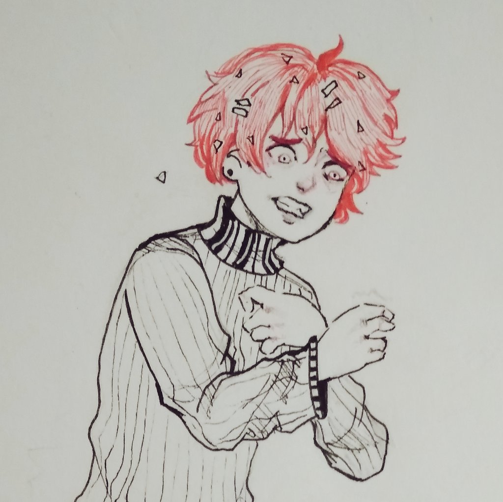 EstevezFerald's tweet image. Inktober day 5: chicken 🐤
Flaky! ❤
#htf #happytreefriends #Inktober #Inktober2018 #draw #sketch