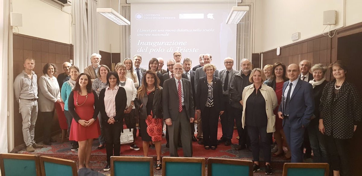 UniTrieste's tweet photo. Accademia dei Lincei: oggi l’inaugurazione del nuovo Polo di Trieste. 

Un sentito ringraziamento 
alle scuole, ai docenti e alle istituzioni parte di questo importante polo per una nuova didattica nella scuola. https://t.co/Bsxo3q7gev