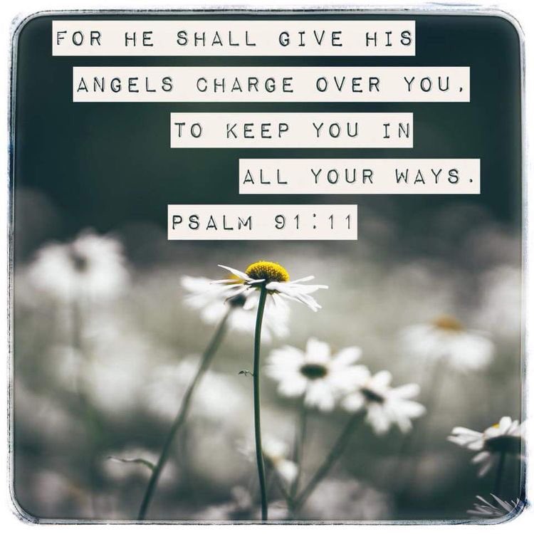 For He shall give His angels charge over you, to keep you in all your ways. ~Psalm 91:11