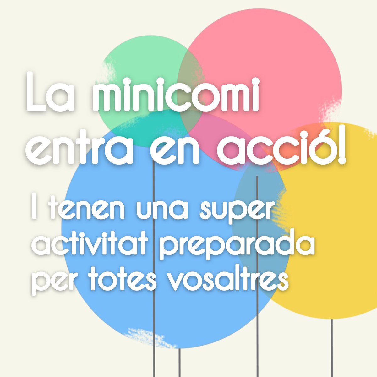 FMSarria_'s tweet photo. No us perdeu demà la super prova de la Minicomi demà de 11:30 a 12:30 al Casal de Sarrià! Hi esteu totes convidades
#festasarria #festasarria2018 #minicomi https://t.co/ZeSygjfGJz
