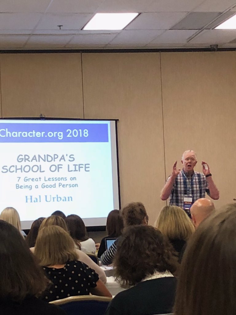 So great to see Hal Urban at the Character.org conference in DC. A legend in character education.  Can't wait to buy this book! #character25
