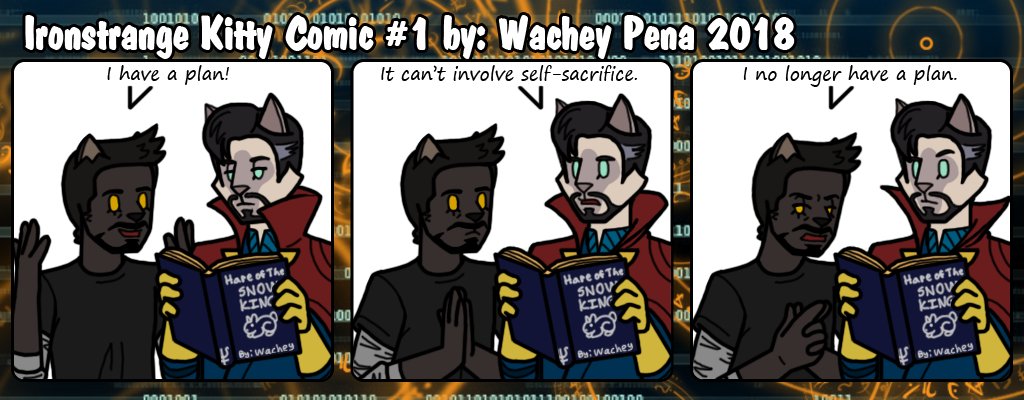 WacheyPena's tweet photo. Behold! The first of many to come! #ironstrange #kitties #fanart #fancomic #shortcomic #tonystark #stephenstrange #doctorstrange #kittycomics https://t.co/lXHzRE2WKM