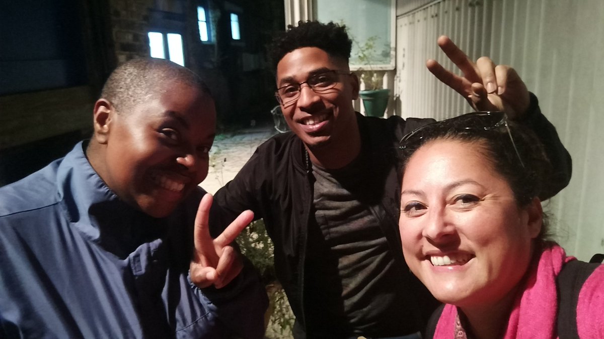 Excellent evening of art &amp; meeting loads of great London artists - including these 2 <a href="/k_ofoeme/">Kamile Ofoeme</a> <a href="/Bev_Ben/">6</a>  at the preview for @i_a_Okon exhibition at <a href="/KingsgatePS/">Kingsgate Project Space</a> 😘

#visualarts #london #british