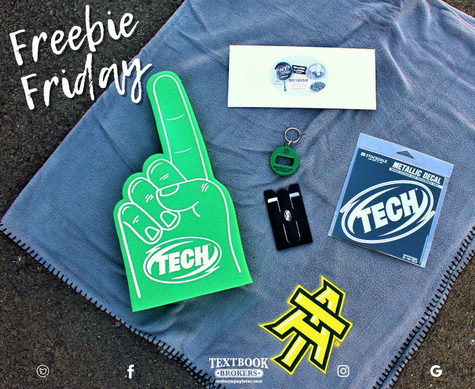 rentnowpaylater's tweet image. Happy #FreebieFriday! We are getting you ready for game days with our giveaway! Enter on INSTAGRAM post for a chance to win. Winner will be announced next week - share this post+tag us for an extra entry!
 #ATU #ATU18 #ATU19 #ATU20 #ATU21 #ATU22 #TextbookBrokers #ArkansasTech