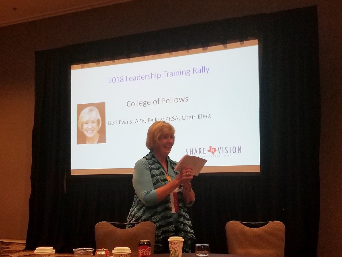 The wonderful Geri Evans sharing insight on the College of Fellows. Always an inspiration! @PRSAOrlando