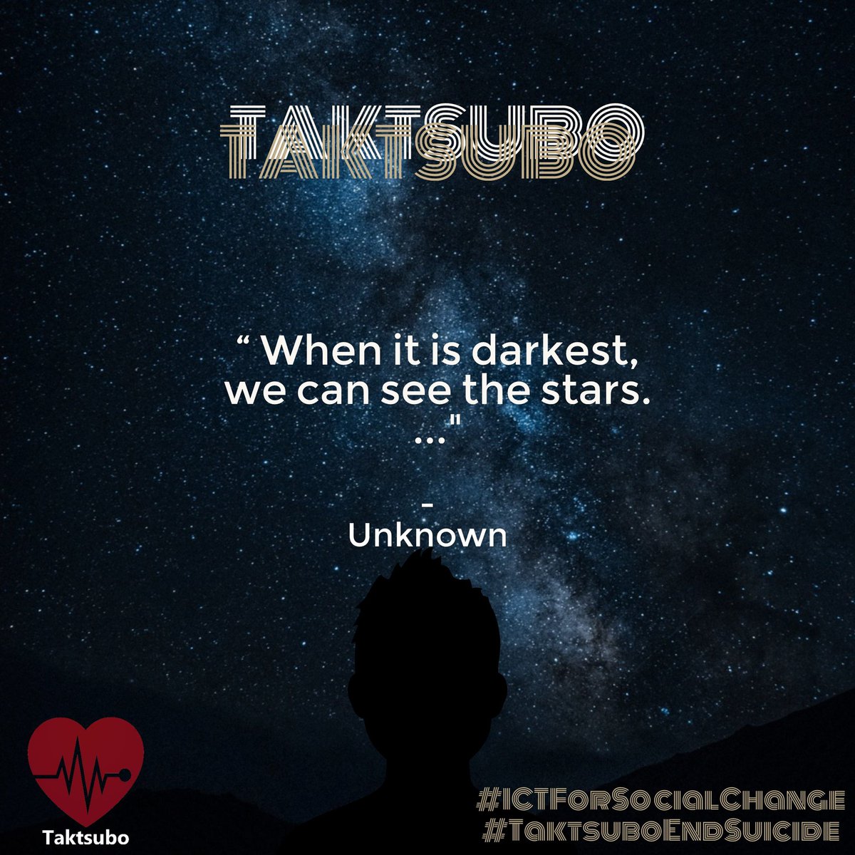 endtaktsubo's tweet photo. When in doubt look to the stars.

#TaktsuboEndSuicide
#ICTForSocialChange https://t.co/d62YamWo8I