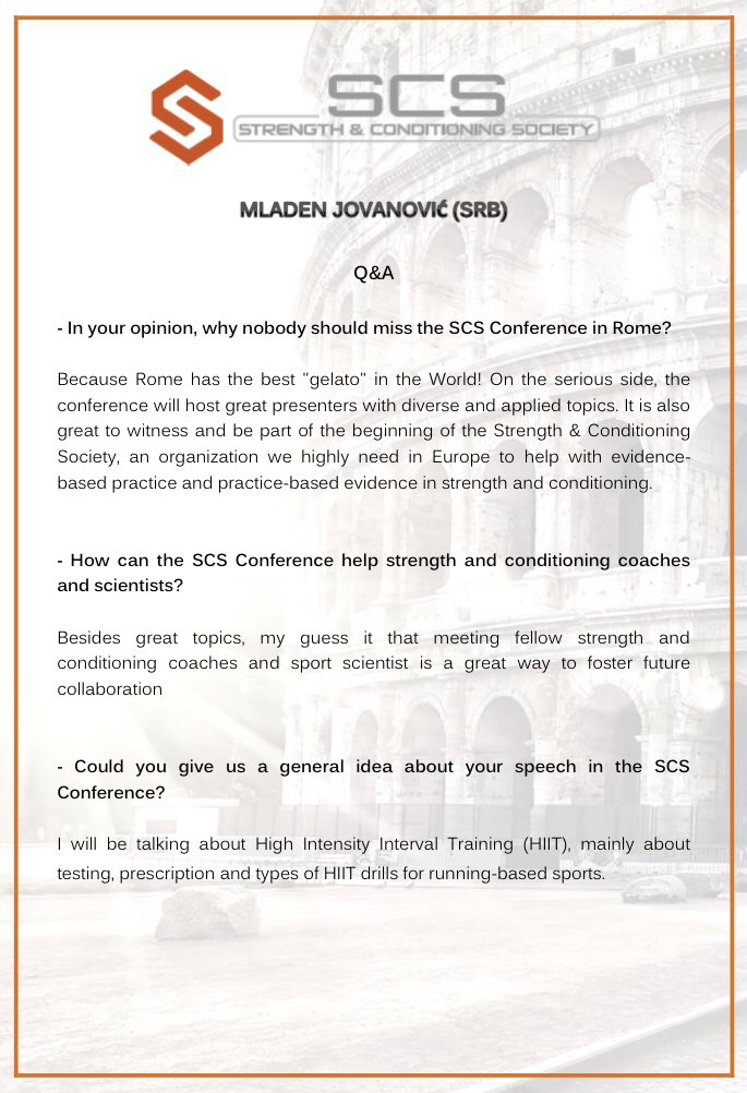 Strength & Conditioning Society (SCS) tweet media
