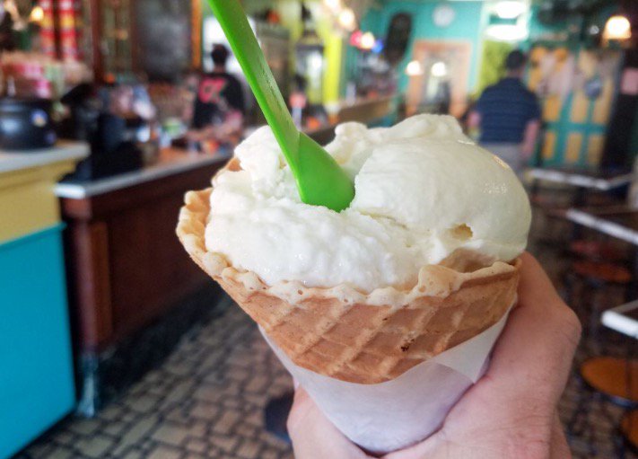 VoicesofHopeNE's tweet photo. Ivanna Cone has created a custom flavor this month for domestic violence awareness! It's called "Believe Them" and is a black raspberry ice cream with cornbread (from scratch) and sprinkles. A portion of the proceeds from every purchase of this flavor will go to Voices of Hope. https://t.co/xAllzFkXyf