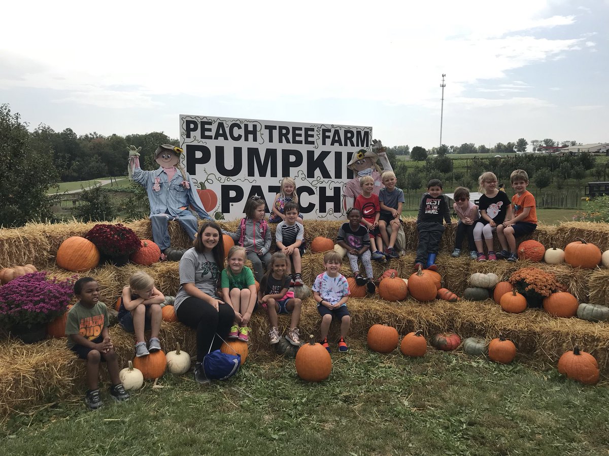 The field trip was a success! Lots of fun picking pumpkins, riding in a hayride, going through the corn maze, playing in the corn pit, and feeding the animals! We love Peach Tree Farms!