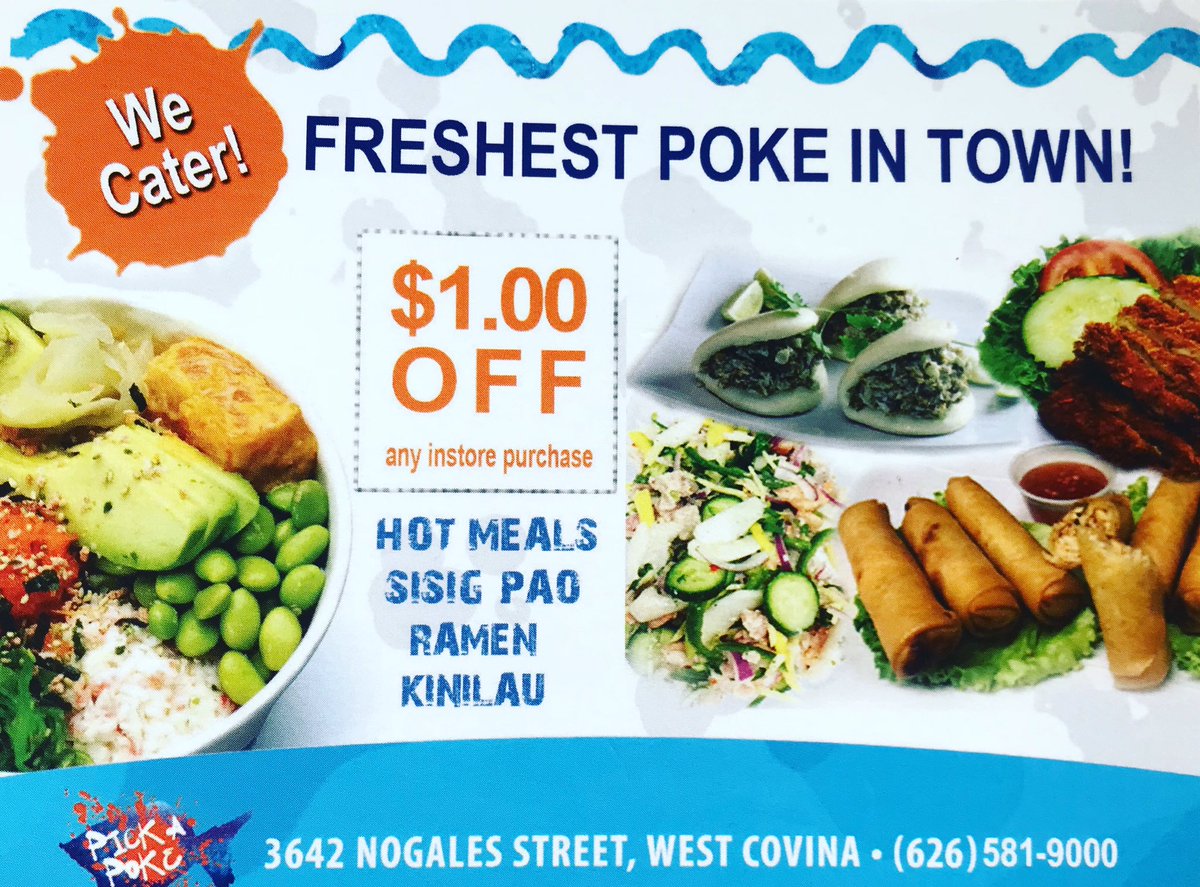 PickAPoke's tweet image. ✨ALL of October-show this post at the register and receive $1.00 OFF any one item! ✨
#poke #sisig #chickenkatsu #grilledsalmon #salmoneggrolls