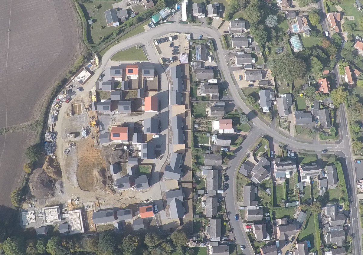 This is our #Mattishall site for 35 new homes. Well progressed with some residents moved in.
