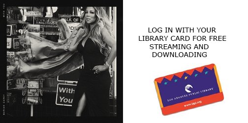 Mariah Carey single cover, her in a black and white photograph with a flowy scarf