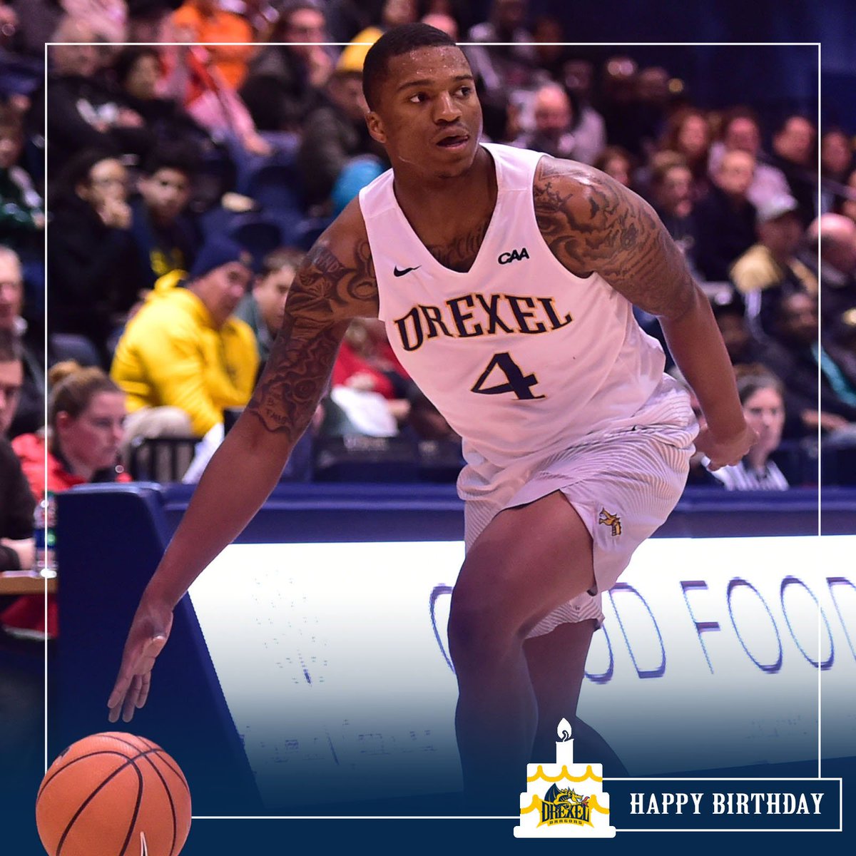 DrexelMBB's tweet photo. Can't wait to see this guy back on the floor. Happy birthday, Sam Green! 🎉🎁🎂 https://t.co/buxwYBx9wA