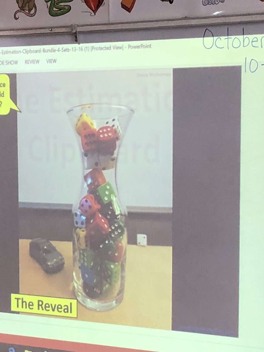 MrsPozner's tweet photo. Another great Friday math routine! #estimation  @SteveWyborney https://t.co/dcM8ZuBoqD